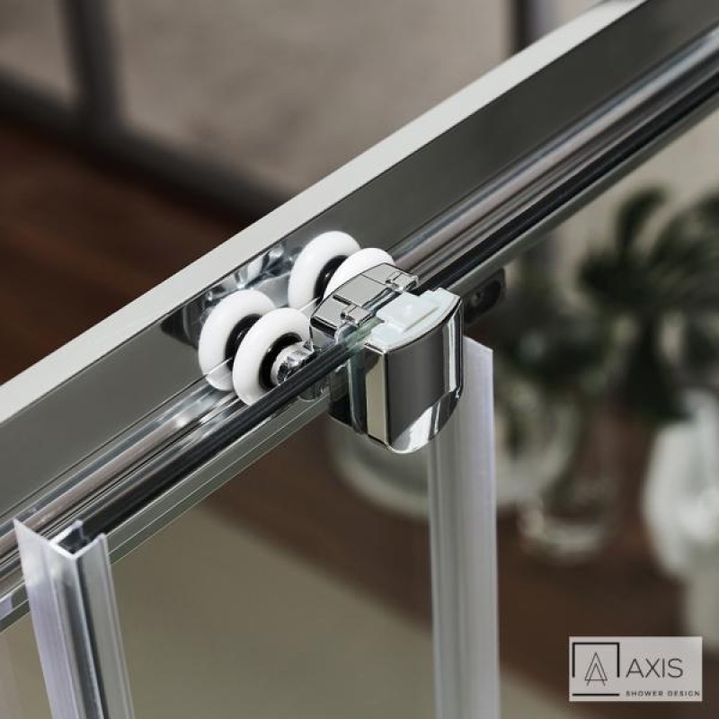 Καμπίνα Ντουζιέρας Ασύμμετρη Axis Quadrant Chrome 6mm Κρύσταλλο