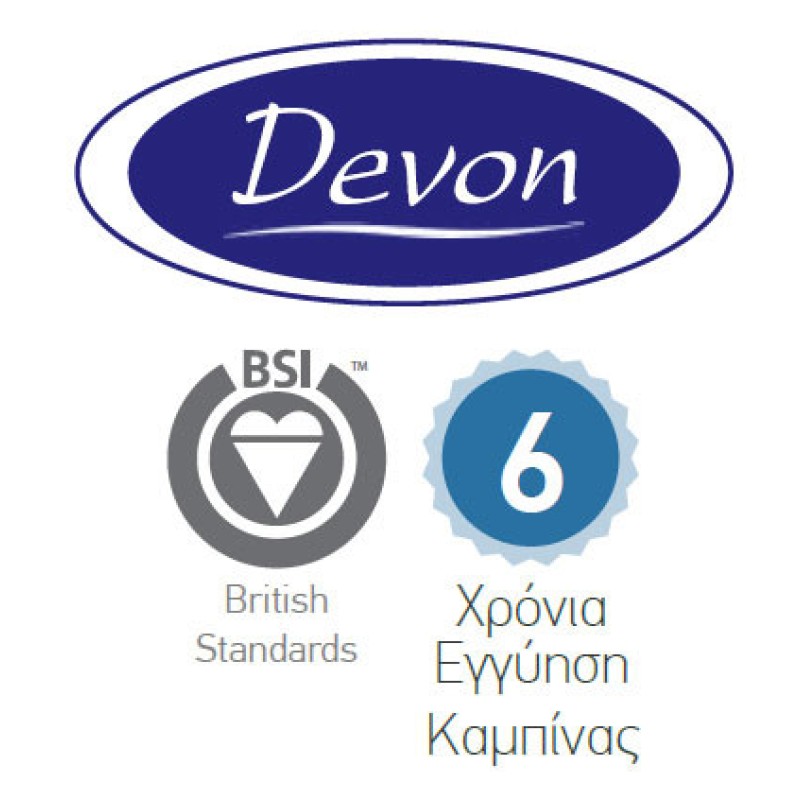 Καμπίνα Ντουζιέρας Devon Flow Pivot Chrome 6mm Κρύσταλλο 2 Διαστάσεις