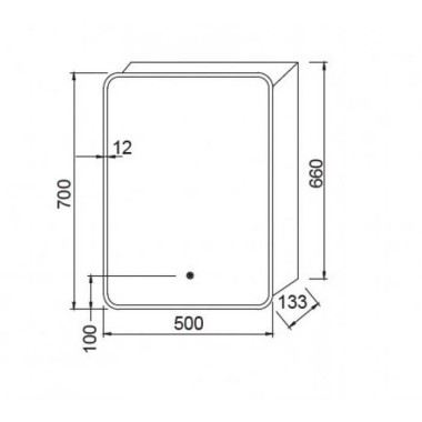 LUMINOR FAROS 50CM ΝΤΟΥΛΑΠΙ ΜΕ ΦΩΤΙΖΟΜΕΝΟ ΚΑΘΡΕΠΤΗ LED ΕΣΩΤΕΡΙΚΑ/ΕΞΩΤΕΡΙΚΑ ΠΛΑΙΣΙΟ ΑΛΟΥΜΙΝΙΟΥ ΚΑΙ ΕΝΣΩΜΑΤΩΜΕΝΗ ΠΡΙΖΑ 230V, 4010