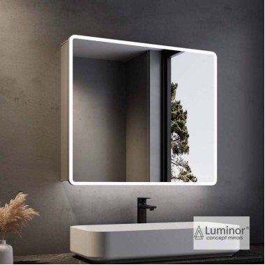 LUMINOR KUBI 80CM ΝΤΟΥΛΑΠΙ ΜΕ ΦΩΤΙΖΟΜΕΝΟ ΚΑΘΡΕΠΤΗ LED ΠΛΑΙΣΙΟ ΑΛΟΥΜΙΝΙΟΥ ΚΑΙ ΕΝΣΩΜΑΤΩΜΕΝΗ ΠΡΙΖΑ 230V,Ασημί 4020