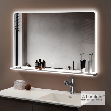 LUMINOR BRIX 100 ΦΩΤΙΖΟΜΕΝΟΣ ΚΑΘΡΕΠΤΗΣ LED ME ΑΚΡΥΛΙΚΟ ΠΛΑΙΣΙΟ ΚΑΙ ΦΩΤΙΖΟΜΕΝΗ ΕΤΑΖΕΡΑ, BRI 10072
