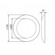 LUMINOR RING 75CM ΦΩΤΙΖΟΜΕΝΟΣ ΚΑΘΡΕΠΤΗΣ LED, INOX BRUSHED, RIN 75