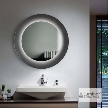LUMINOR RING 75CM ΦΩΤΙΖΟΜΕΝΟΣ ΚΑΘΡΕΠΤΗΣ LED, INOX BRUSHED, RIN 75