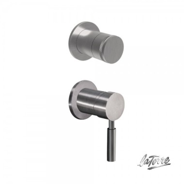 LATORRE NEW TECH ΜΙΚΤΗΣ ΕΝΤΟΙΧΙΣΜΟΥ 2 ΕΞΟΔΩΝ + ΕΚΤΡΟΠΕΑΣ, INOX FINISH, 12051SP-110 + 34374-110