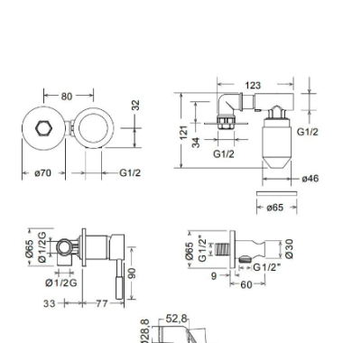 La Torre Tech Ντουζάκι Υγιεινής - Μπιντέ White Matt 12211-300