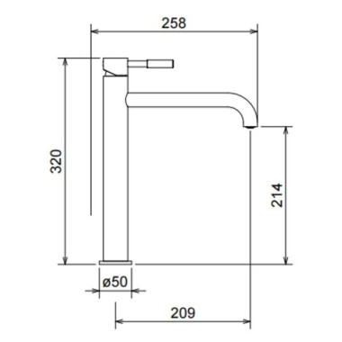 LA TORRE NEW TECH ΨΗΛΗ ΜΠΑΤΑΡΙΑ ΝΙΠΤΗΡΑ ΜΠΑΝΙΟΥ BRONZE BRUSHED, 12507-221