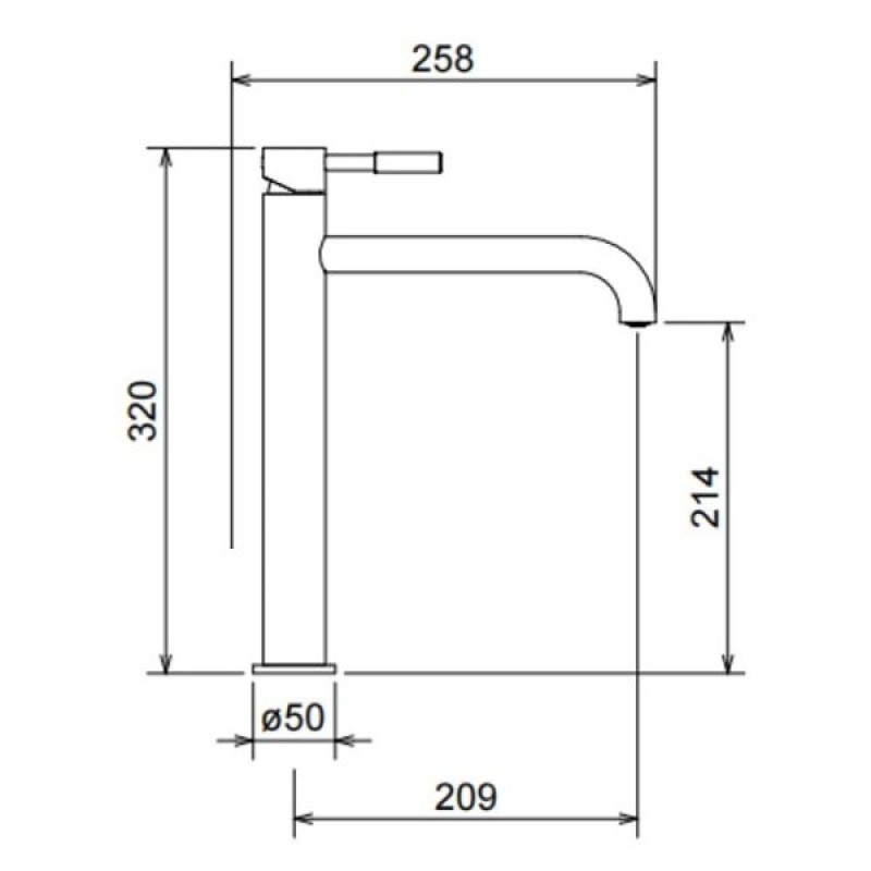 LA TORRE NEW TECH ΨΗΛΗ ΜΠΑΤΑΡΙΑ ΝΙΠΤΗΡΑ ΜΠΑΝΙΟΥ BRONZE BRUSHED