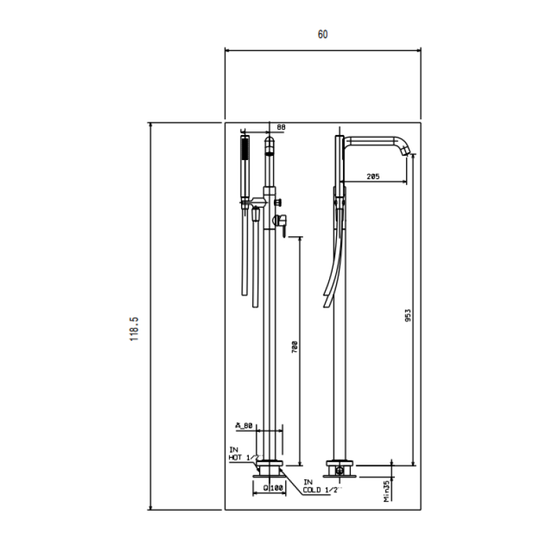 LATORRE ΕΠΙΔΑΠΕΔΙΑ ΜΠΑΤΑΡΙΑ BLACK BRUSHED, 34078-410