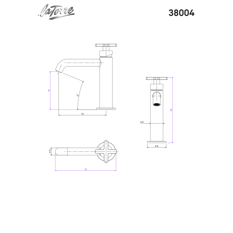 LA TORRE ELLE CROSS ΜΠΑΤΑΡΙΑ ΝΙΠΤΗΡΑ INOX FINISH 