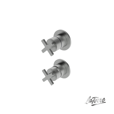 LATORRE ELLE CROSS ΜΠΑΤΑΡΙΑ ΕΝΤΟΙΧΙΣΜΟΥ ΛΟΥΤΡΟΥ 2 ΕΞΟΔΩΝ INOX FINISH, 38316-110