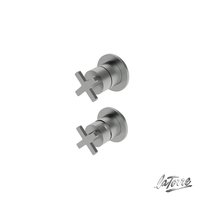 LATORRE ELLE CROSS ΜΠΑΤΑΡΙΑ ΕΝΤΟΙΧΙΣΜΟΥ ΛΟΥΤΡΟΥ 2 ΕΞΟΔΩΝ INOX FINISH, 38316-110