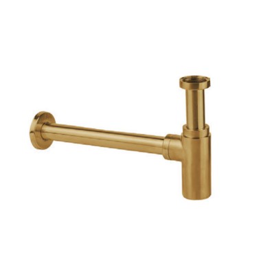 Cora Cosmo 316L, Σιφών με Αποσπώμενο Πώμα Καθαρισμού, Gold Brushed, IN200-211