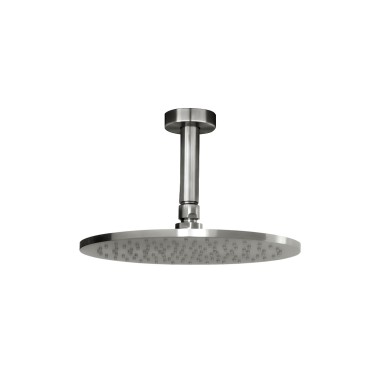 Almar, Ανακλινόμενη Κεφαλή Φ25 cm + Μπράτσο Οροφής 10 cm, Inox Brushed, N50025-111 + N11000-111