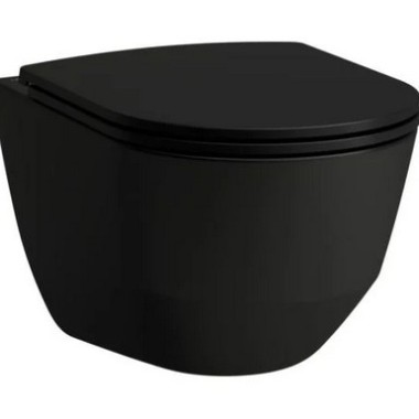 Laufen Pro, Λεκάνη Κρεμαστή Rimless, Black Matt, 53X36 cm, H8209667160001
