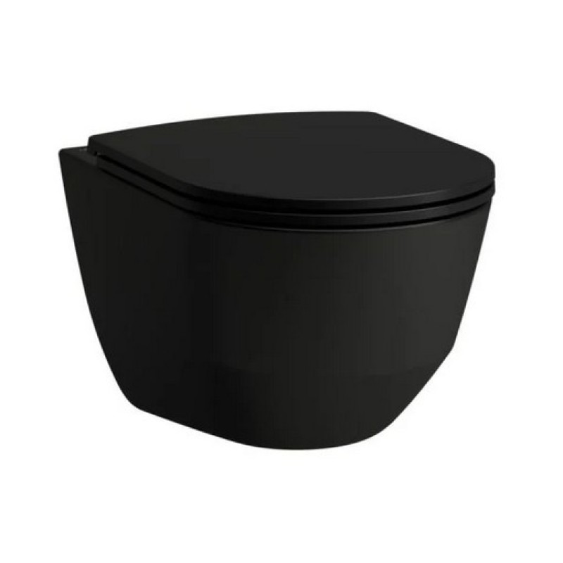 Laufen Pro, Λεκάνη Κρεμαστή Rimless, Black Matt, 53X36 cm, H8209667160001