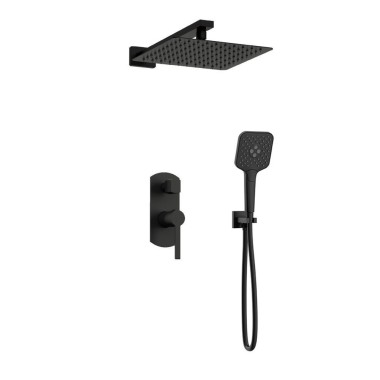 ORABELLA ELEGANCE COLUMN SQUARE, ΣΕΤ ΕΝΤΟΙΧΙΣΜΟΥ ΜΕ ΜΠΑΝΤΑΡΙΑ ΛΟΥΤΡΟΥ, BLACK MATT, 10305