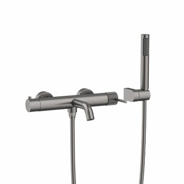 ORABELLA PRECIOSA, ΜΠΑΤΑΡΙΑ ΛΟΥΤΡΟΥ ΜΕ ΤΗΛΕΦΩΝΟ ΣΠΙΡΑΛ, GUN METAL LIGHT PVD, 10364