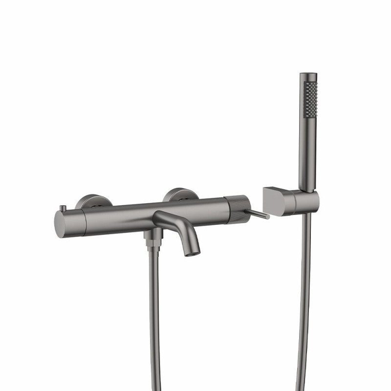 ORABELLA PRECIOSA, ΜΠΑΤΑΡΙΑ ΛΟΥΤΡΟΥ ΜΕ ΤΗΛΕΦΩΝΟ ΣΠΙΡΑΛ, GUN METAL LIGHT PVD, 10364