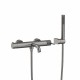 ORABELLA PRECIOSA, ΜΠΑΤΑΡΙΑ ΛΟΥΤΡΟΥ ΜΕ ΤΗΛΕΦΩΝΟ ΣΠΙΡΑΛ, GUN METAL LIGHT PVD, 10364