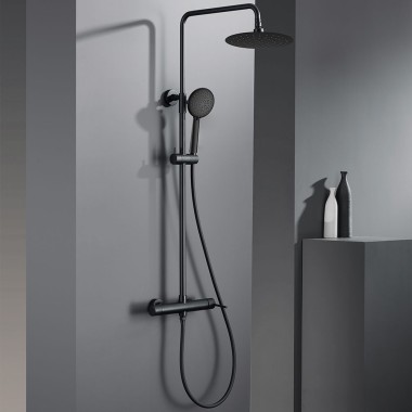 ORABELLA PRECIOSA, ΡΥΘΜΙΖΟΜΕΝΗ ΣΤΗΛΗ ΝΤΟΥΣ 88-118 CM, 2 ΕΞΟΔΩΝ, BLACK MATT, 10388