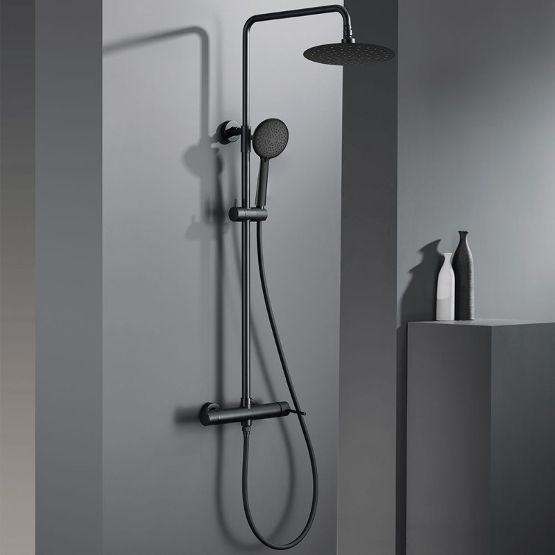 ORABELLA PRECIOSA, ΡΥΘΜΙΖΟΜΕΝΗ ΣΤΗΛΗ ΝΤΟΥΣ 88-118 CM, 2 ΕΞΟΔΩΝ, BLACK MATT, 10388