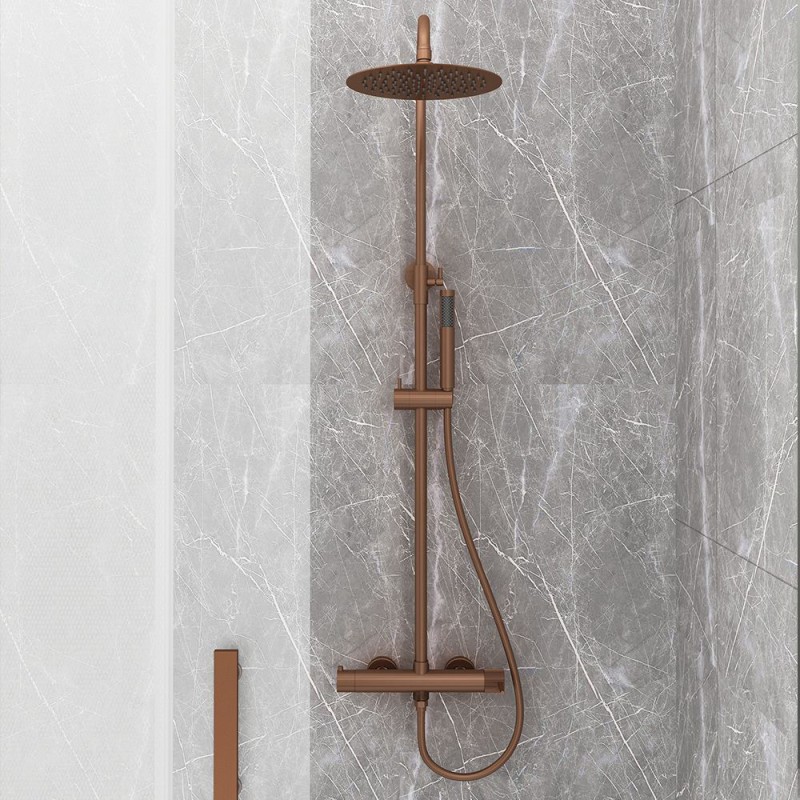 ORABELLA PRECIOSA, ΡΥΘΜΙΖΟΜΕΝΗ ΣΤΗΛΗ ΝΤΟΥΣ 88-118 CM, 2 ΕΞΟΔΩΝ, ROSE GOLD BRUSHED, 10390