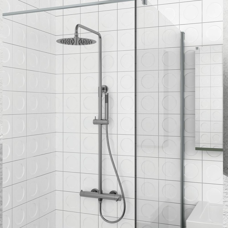 ORABELLA MAREA ΡΥΘΜΙΖΟΜΕΝΗ ΣΤΗΛΗ ΝΤΟΥΣ 88-118CM 2 ΕΞΟΔΩΝ, GUN METAL LIGHT, 10425