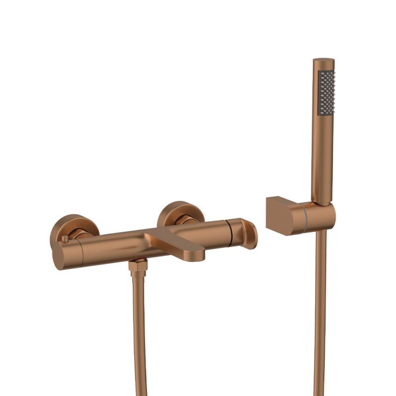 ORABELLA ASPEN, ΜΠΑΤΑΡΙΑ ΛΟΥΤΡΟΥ ΜΕ ΤΗΛΕΦΩΝΟ ΚΑΙ ΣΠΙΡΑΛ, ROSE GOLD BRUSHED, 10442