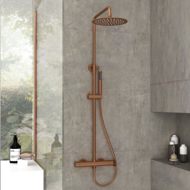 ORABELLA ASPEN, ΒΕΡΓΑ ΝΤΟΥΣ ΜΕ ΣΤΡΟΓΓΥΛΗ ΚΕΦΑΛΗ, ROSE GOLD BRUSHED, 10446