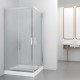 Orabella Square Easy Fix 190, Καμπίνα Τετράγωνη με 2 Σταθερά και 2 Συρόμενα Μέρη, Ύψος: 190 cm, 130x130 (136.5-139) cm,Clear-Chrome, 30116