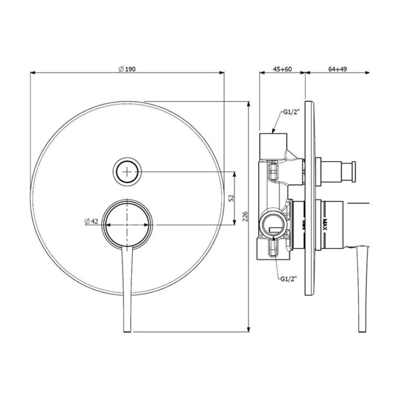 ORABELLA ELEMENT ΜΠΑΤΑΡΙΑ ΕΝΤΟΙΧΙΣΜΟΥ ΛΟΥΤΡΟΥ 2 ΣΗΜΕΙΩΝ