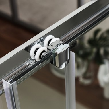 Shower cabin Axis Slider 2+2 Chrome 6mm 3 dimensions