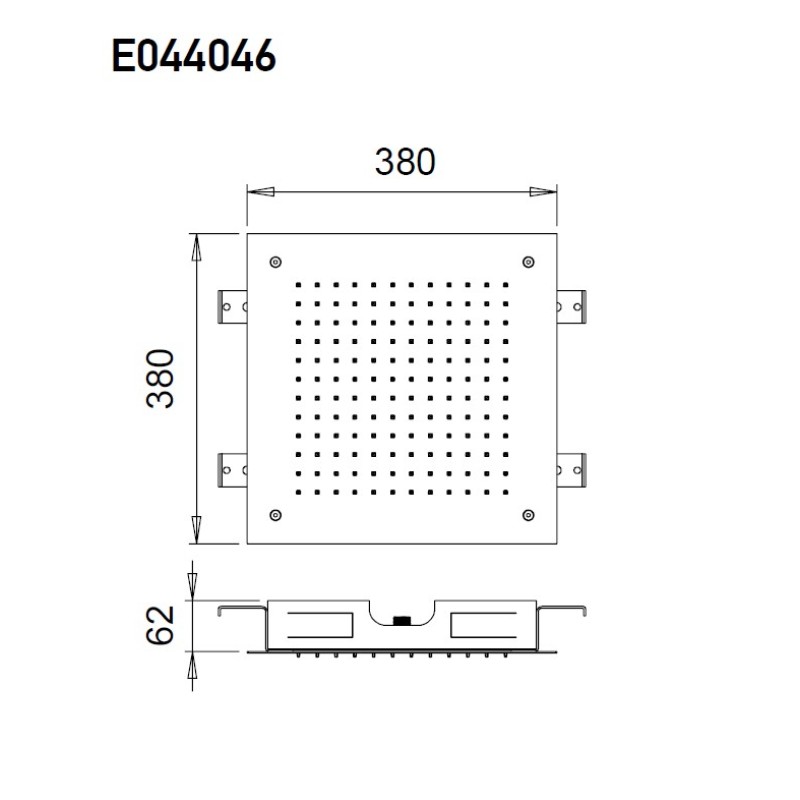 Κεφαλή ALMAR Square Temptation Gold Brushed E044046-211