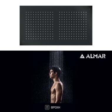 Κεφαλή ALMAR Rectangular Temptation Black Brushed E044088-411