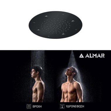 Κεφαλή ALMAR Round Mist Temptation Black Brushed E044219-411