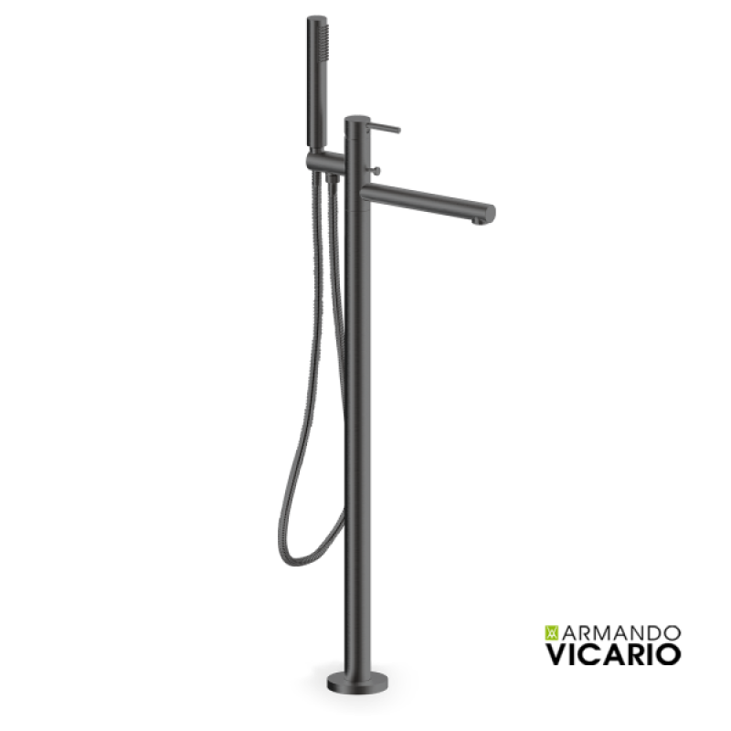 Armando Vicario Cyrcus Μπαταρία Λουτρού Επιδαπέδια 2 Εξόδων Black Brushed 700065-410