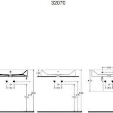 Νιπτήρας Bianco Tetra N 70X42 32070-300