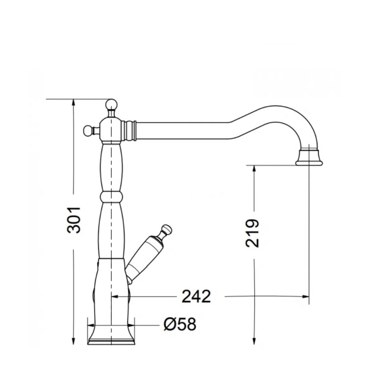 Bugnatese Oxford Μπαταρία Κουζίνας Πάγκου Chrome6382-100