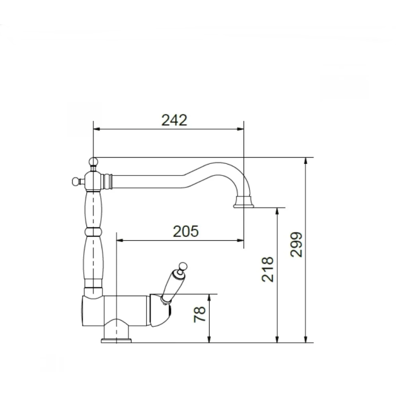 Bugnatese Oxford Μπαταρία Κουζίνας Πάγκου Chrome 7596-100