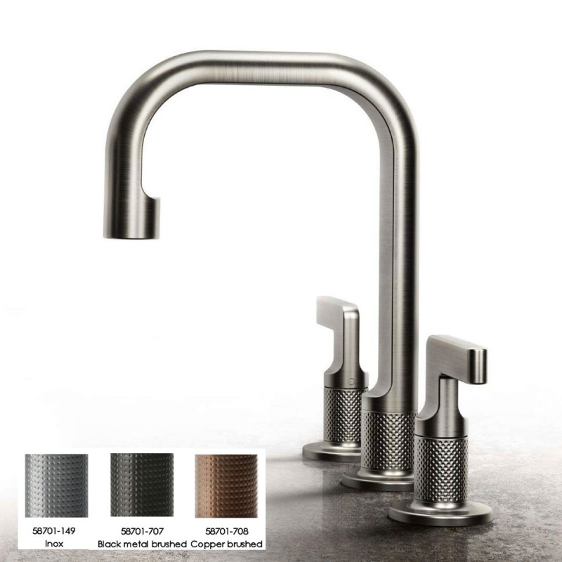 Gessi INCISO Μπαταρία Κουζίνας Πάγκου Inox 58701