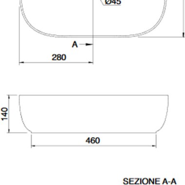 Νιπτήρας Scarabeo Glam 56 X 39cm 7 Χρώματα 1804-xxx