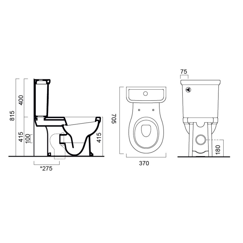 Λεκάνη GSI Classic 70,5 cm 871700W-300