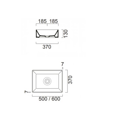 Νιπτήρας GSI Kube-X 50X37 9429-300