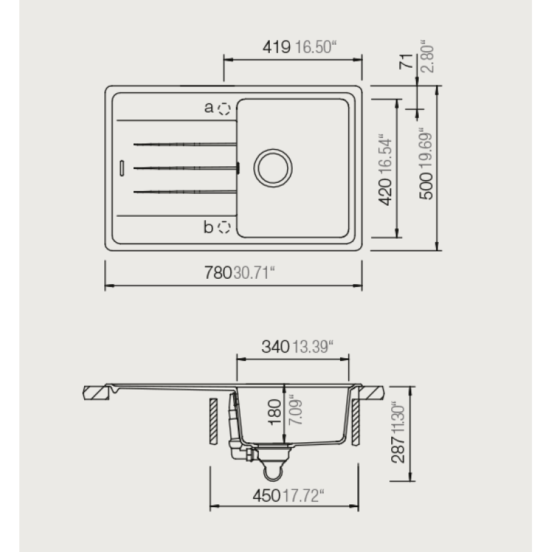 Νεροχύτης Κουζίνας Schock Element  31190-xxx