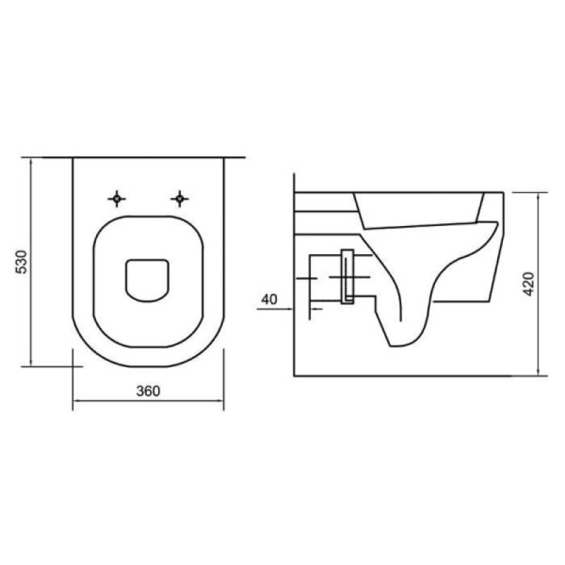 Κρεμαστή Λεκάνη Orabella Tutto Evo Rimless 53x36