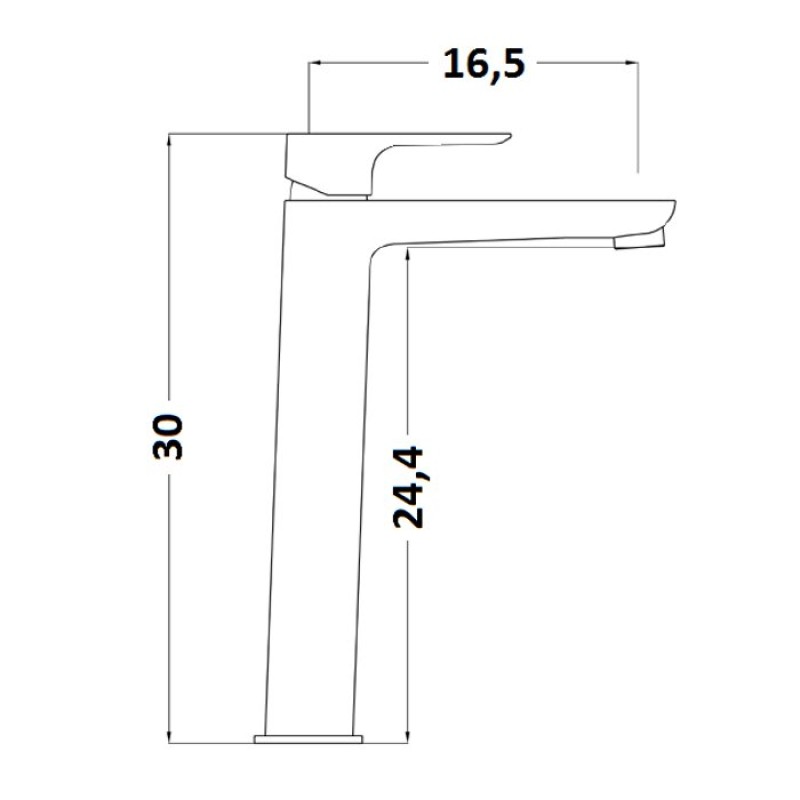 Orabella Step Ψηλή Μπαταρία Νιπτήρα Μπάνιου Chrome 10169