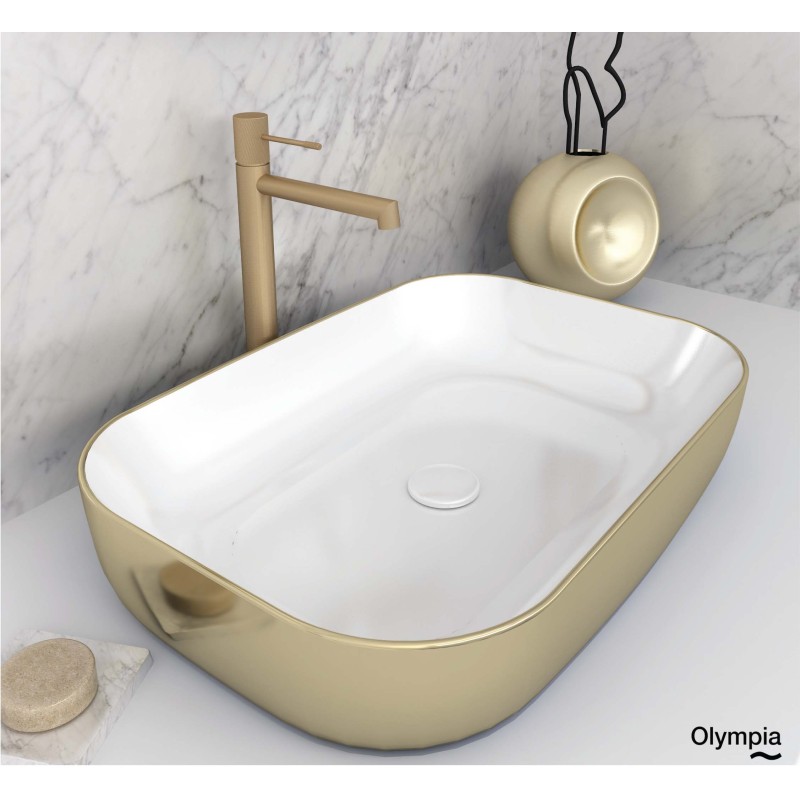 Νιπτήρας Olympia Metamorfosis 42600 White Gold 60 x 42cm 