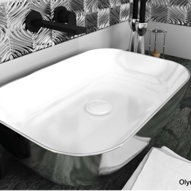 Νιπτήρας Olympia Metamorfosis 42600 White Silver 60 x 42cm 