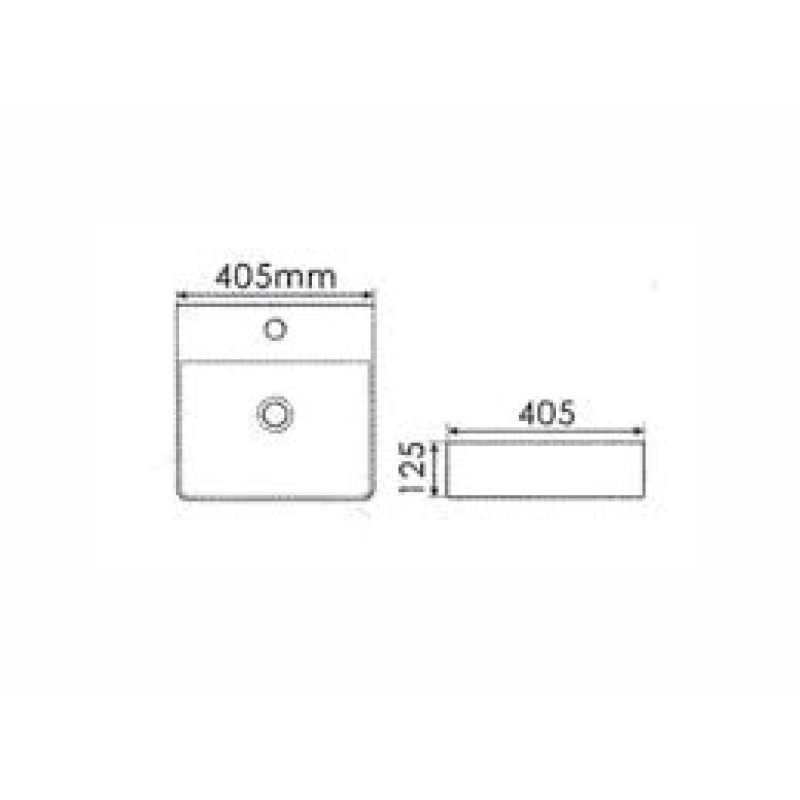 Νιπτήρας Ceramita Slim 40  40,5X40,5 