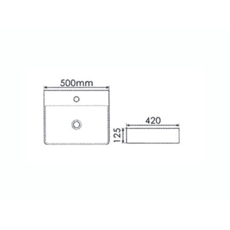 Ceramita Slim 50 Πορσελάνινος Νιπτήρας 50x43